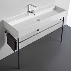 Trough Console Sink, 48 inch, Modern